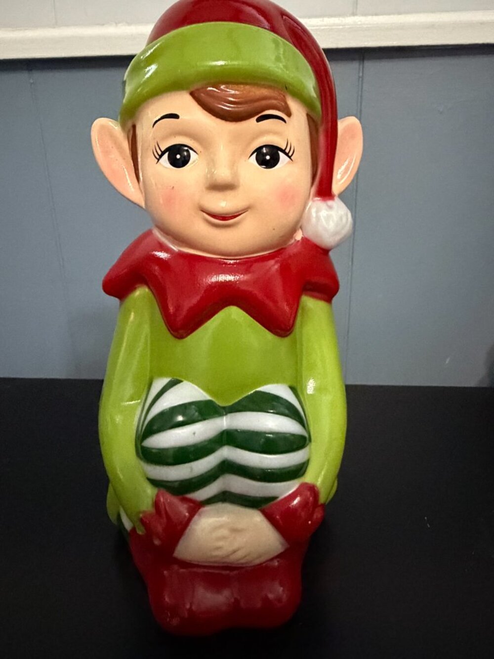 Mr Christmas 12" Light Up Elf Blow Mold w/Timer - New w/Tag
